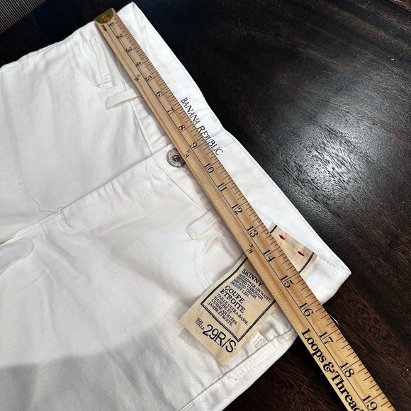 NWT Banana Republic skinny white jeans low fit - Picture 5 of 12